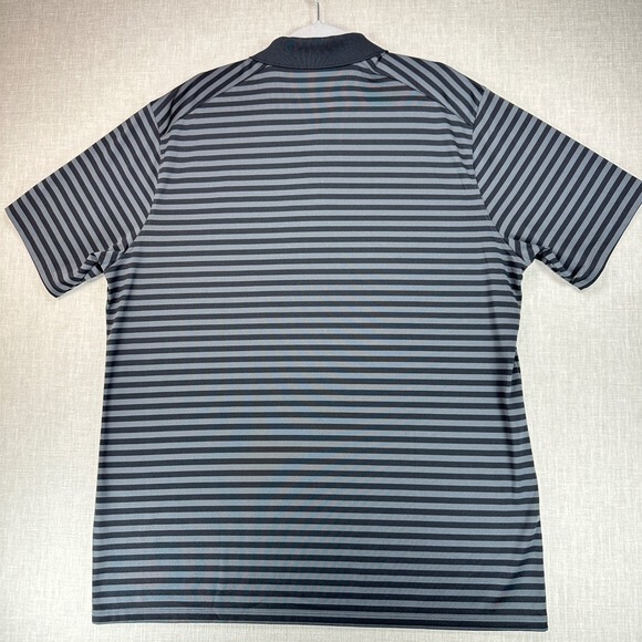 Nike Golf LSU Tigers Polo Mens XL Black Grey Striped Dri-FIT 891853-010 - Picture 3 of 10